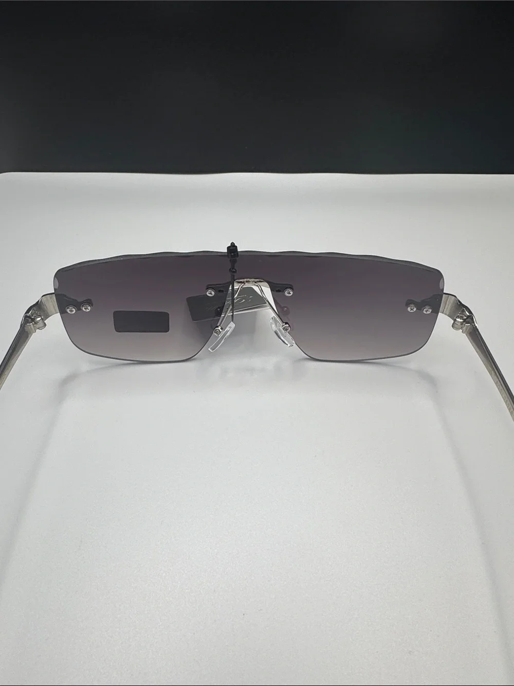 Purple Gradient Rimless Sunglasses - Stylish Men’s Shades